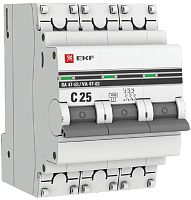Выключатель автоматический EKF PROxima ВА47-63 3п 25А C 4.5кА картинка